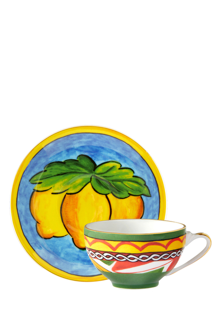 Limoni Carretto Coffee Cup & Saucer Set